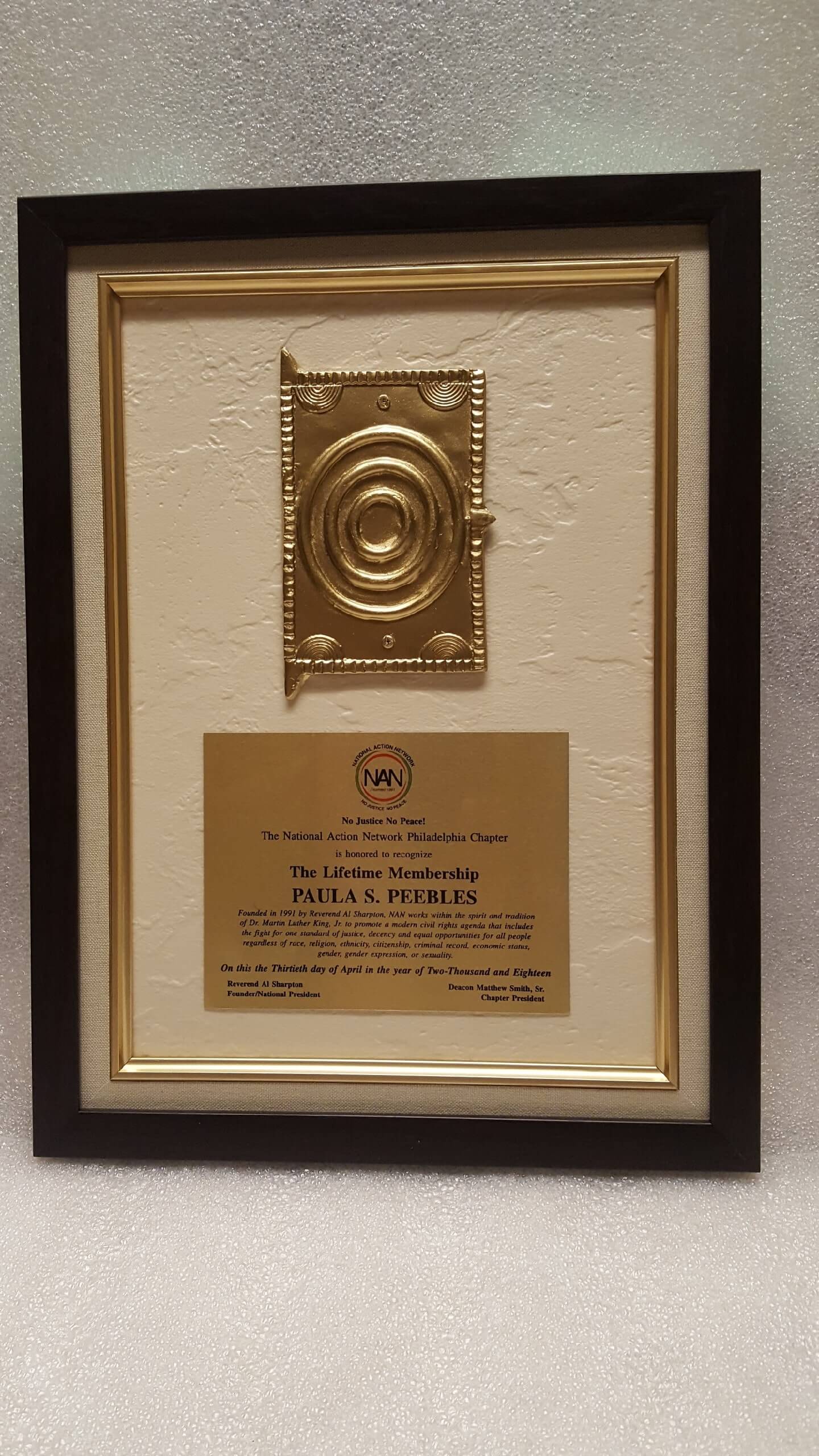 Adrinkahene Door Award Framed